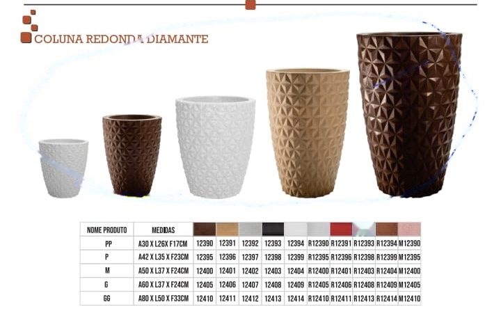 Coluna Redonda Diamante