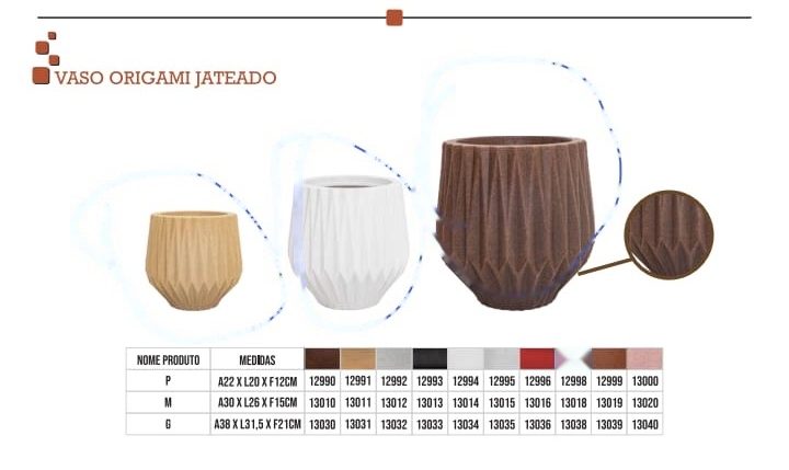 Vaso Origami Jateado