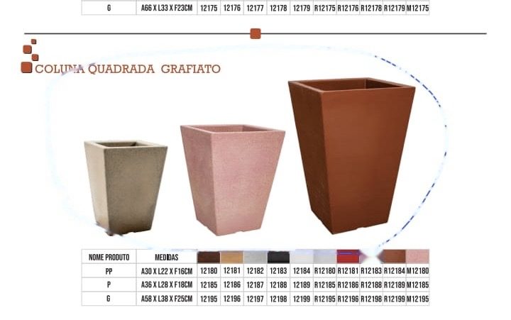 Coluna Quadrada Grafiato
