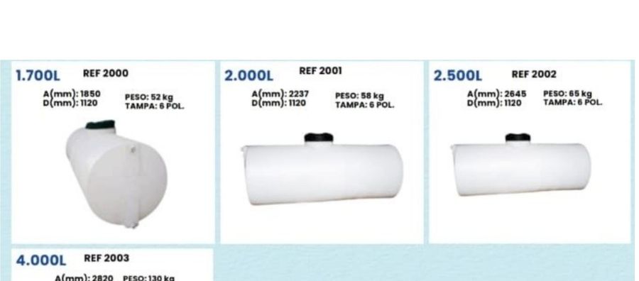 Tanques Horizontales (1.700L a 4.000L)